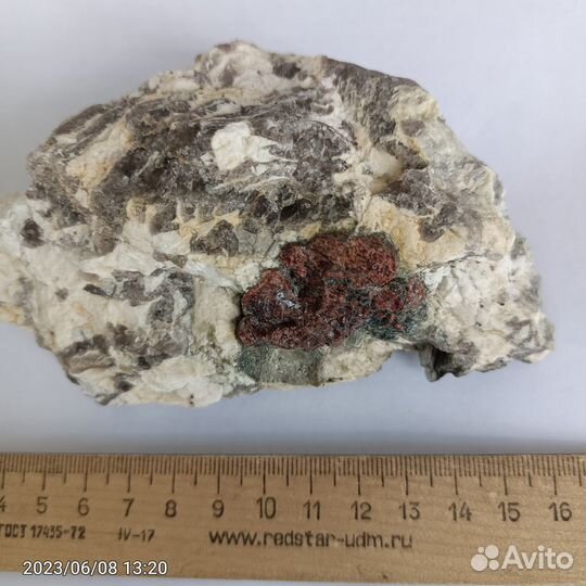 Кристаллы гранат-альмандина в пегматите.№524