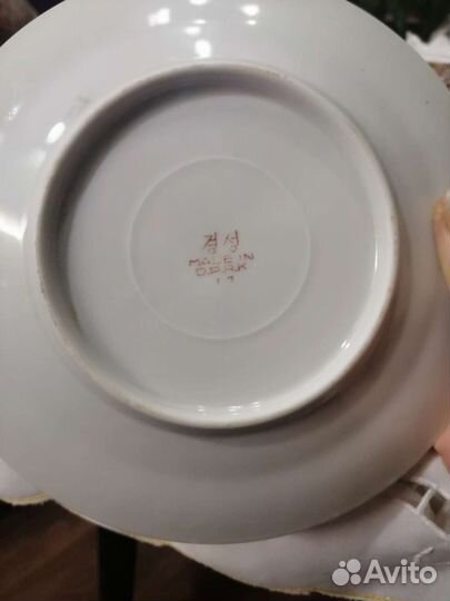 6 тарелок и салатник, Винтажные,80-е годы Корея