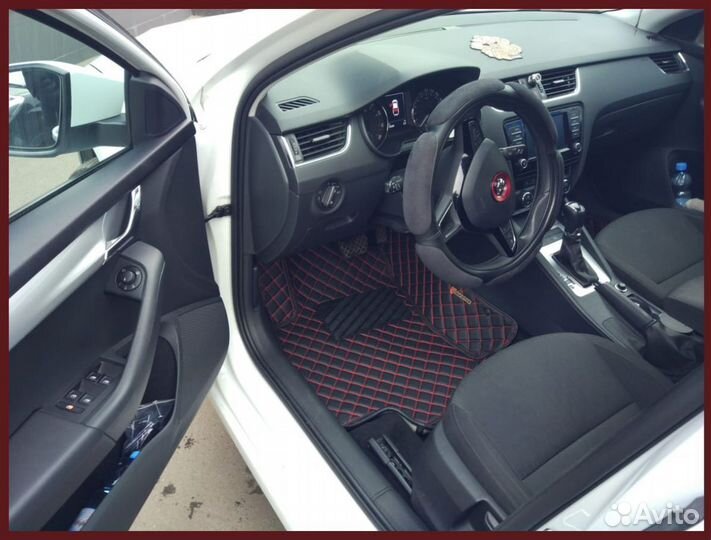 Автомобильные коврики из экокожи 3d Люкс