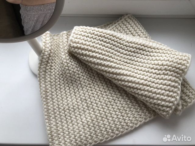 Снуд бежевый крупной вязки