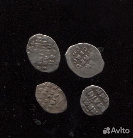 Чешуя допетровские монеты серебро лот 4 штуки