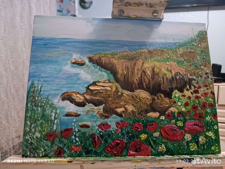 Картина акрилом на холсте