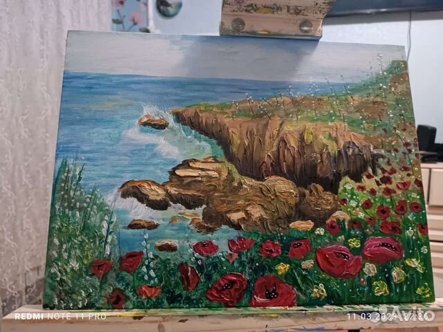 Картина акрилом на холсте