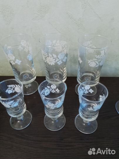 Фужеры, рюмки из стекла