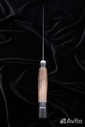 Филейный нож Касатка средний Х12мф граб орех