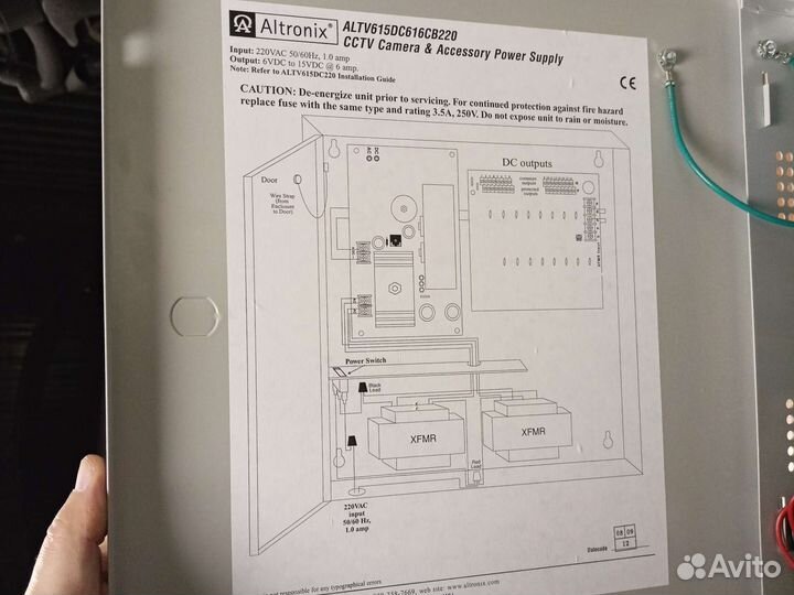 Блок питания 6А Altronix altv615dc616cb220