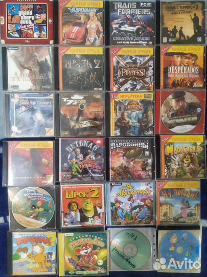 DVD, CD диски с играми и кино