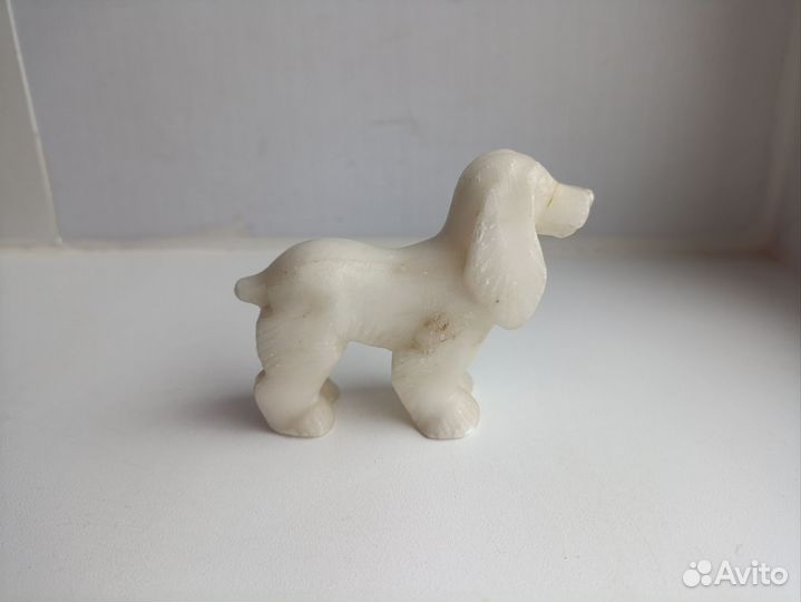 Статуэтка собака спаниель сидит пёс кальцид 7 см