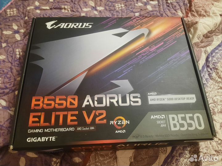 Материнская плата ам4 b550 aorus elite v2