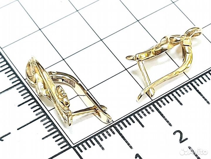Серьги золотые 583 пробы СССР (Долгополова)