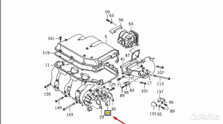 Топливная рампа Mercedes V W638 104.900 2.8L 2000