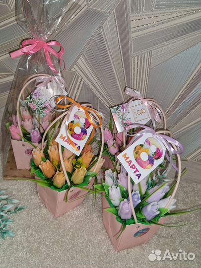 Букет из мыла / Букет в сумочке