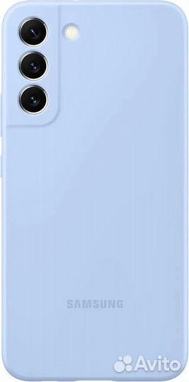 Чехол Silicone Cover для Samsung S22+ Blue, новый