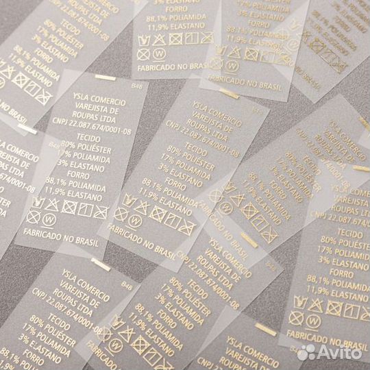 Бирки печать для одежды, вшивные, этикетки