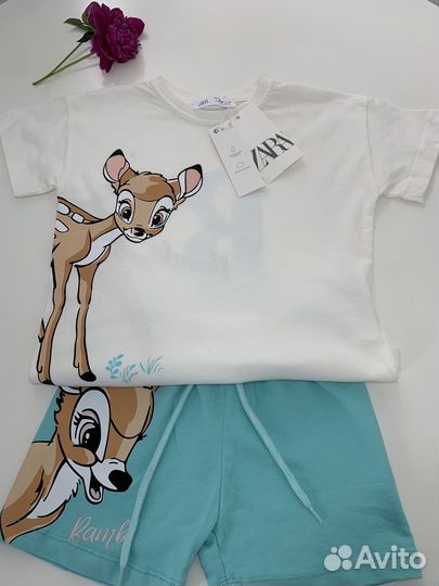 Костюм летний для девочки футболка + шорты