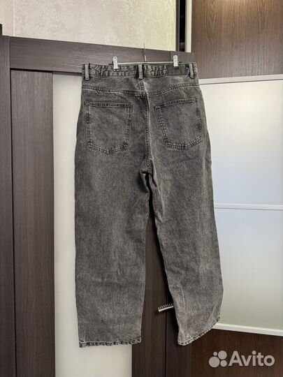 Джинсы широкие багги ecru