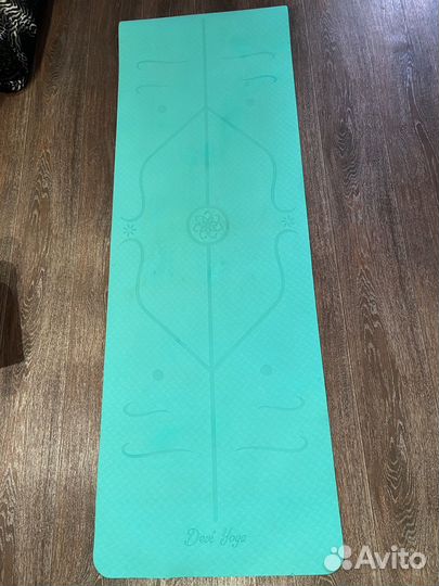Коврик для йоги с разметкой 183х61х0,5