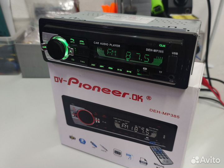 Магнитола Pioneer.ok 385, UDB/Bluetooth/зарядное