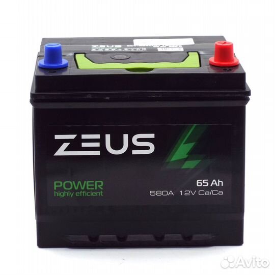 Аккумулятор zeus power Asia 75D23L 65 Ач о.п