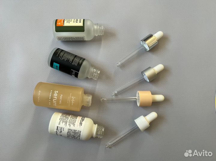 Пустые флаконы с пипеткой 4 шт