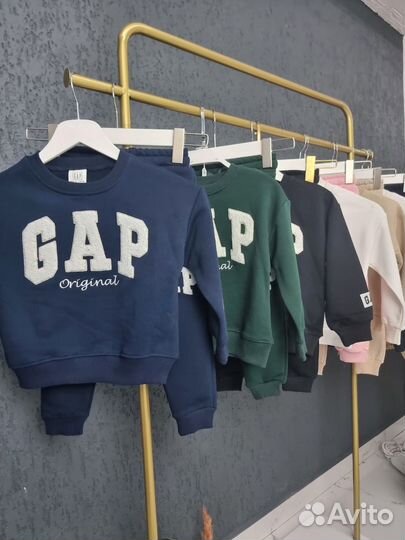 Костюм Gap трехнитка 92, 110 зеленый