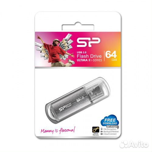Flash Usb 2.0 Silicon Power Ultima II на 64GB