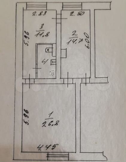 Свободного назначения, 57.5 м²