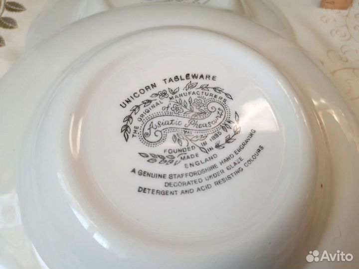 Тарелка старинная Англия старинная клеймо