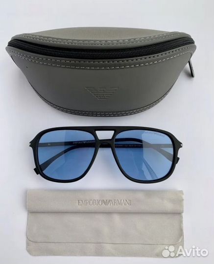 Очки emporio armani aviator авиаторы синие