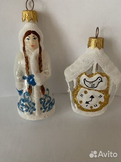 Стеклянные елочные игрушки Элита и Елочка