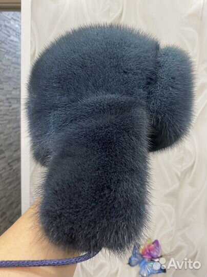 Шапка ушанка норковая