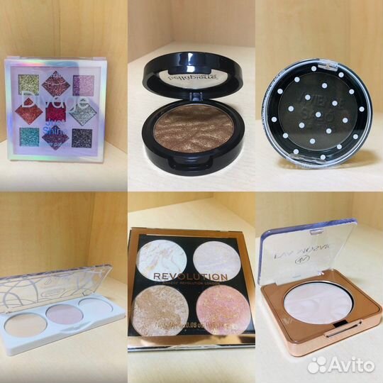 Тени, пудры, румяна, хайлайтеры, праймеры