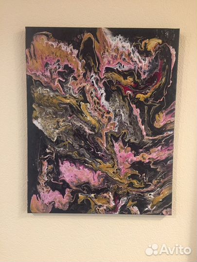Интерьерная картина флюид арт