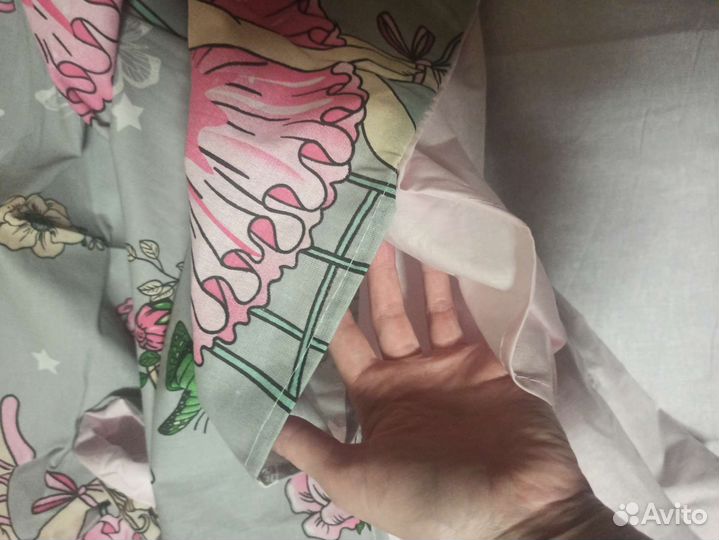 Новое постельное белье полуторное хлопок девочке
