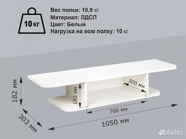 Подвесная Тумба Под тв + Подарок Карта