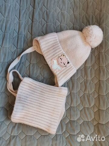 Шапка и снуд для девочки 3-5лет