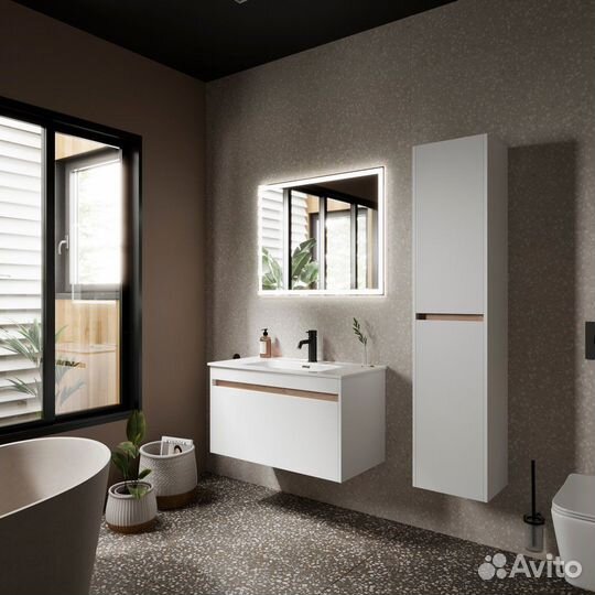 Тумба с раковиной Sancos SMART 90 белый