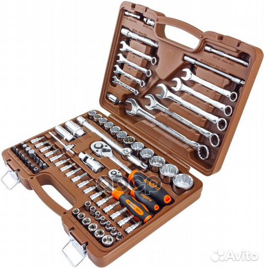 Набор инструментов 55377 82 пр: 1/4 inch, 1/2 i