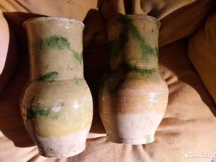 Горшки(кринки молочн) глиняные старинные 1.5 литр