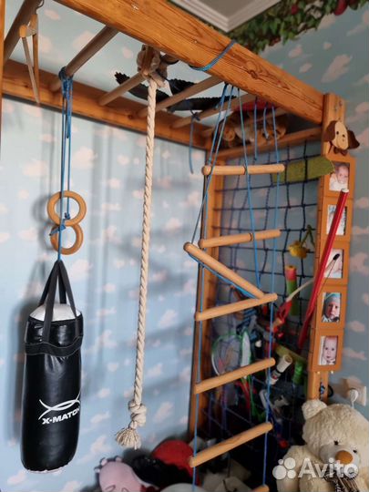 Детская шведская стенка из дерева, б.у