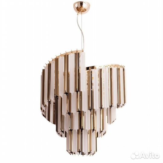 Люстра подвесная металлическая и хрустальная