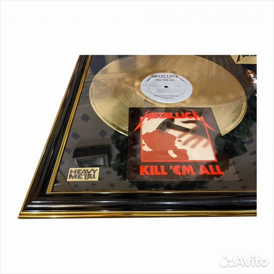 Metallica Kill em all золотая виниловая пластинка