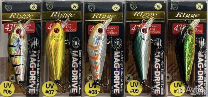 Воблер ZipBaits Rigge 43 SP 40 расцветок