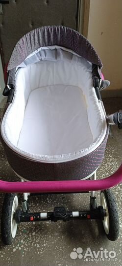 Коляска Prampol Daisy 3 в 1Серый/Розовый/Белый