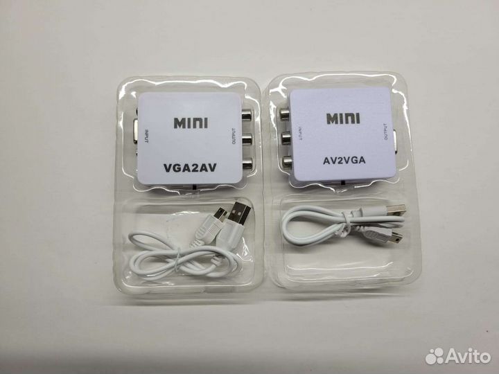 Видео конвертор, адаптер. VGA на RCA тюльпаны