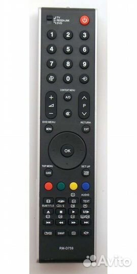 Пульт для Toshiba тошиба D759 универсальный