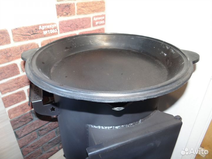 Крышка - сковорода чугунная на казан, Узбекистан