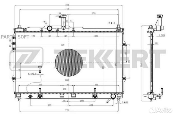 Радиатор охлаждения Хендай H-1 08