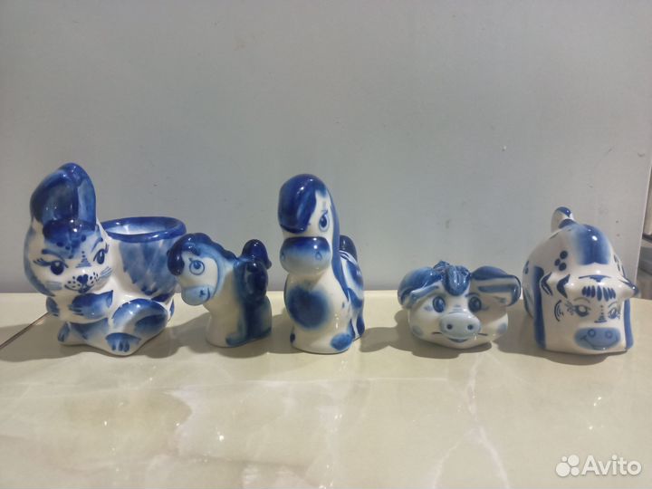 Фигурки гжель бу