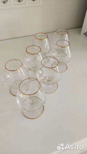 Хрусталь рюмки на ножке, б/у